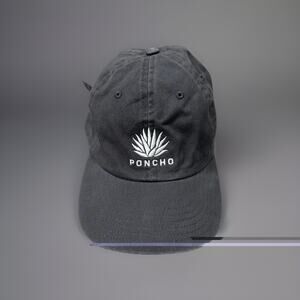 Poncho Outdoors Dad Hat Cap Strapback Adjustable Gray Cotton Fishing Mens